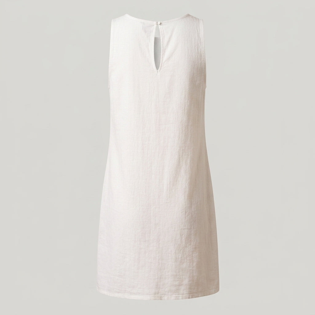 Robe Sans Manches en Dentelle — Coupe Évasée & Chic
