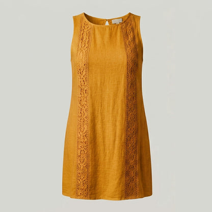 Robe Sans Manches en Dentelle — Coupe Évasée & Chic