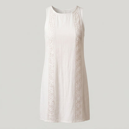 Robe Sans Manches en Dentelle — Coupe Évasée & Chic