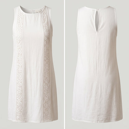 Robe Sans Manches en Dentelle — Coupe Évasée & Chic