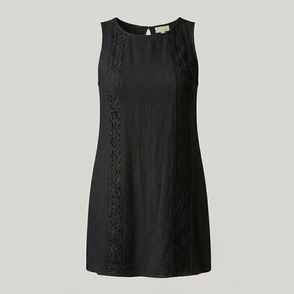Robe Sans Manches en Dentelle — Coupe Évasée & Chic